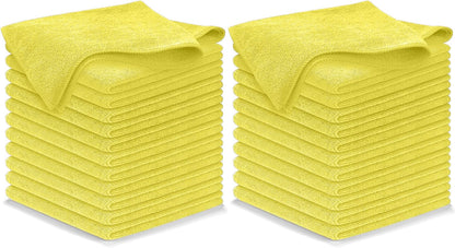 12-Pack Microfiber Cleaning Cloths - Ultra Absorbent, Streak-Free Shine, 1200 Washes - Perfect for Car Cleaning & Home Use!