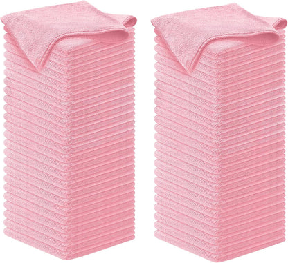 12-Pack Microfiber Cleaning Cloths - Ultra Absorbent, Streak-Free Shine, 1200 Washes - Perfect for Car Cleaning & Home Use!