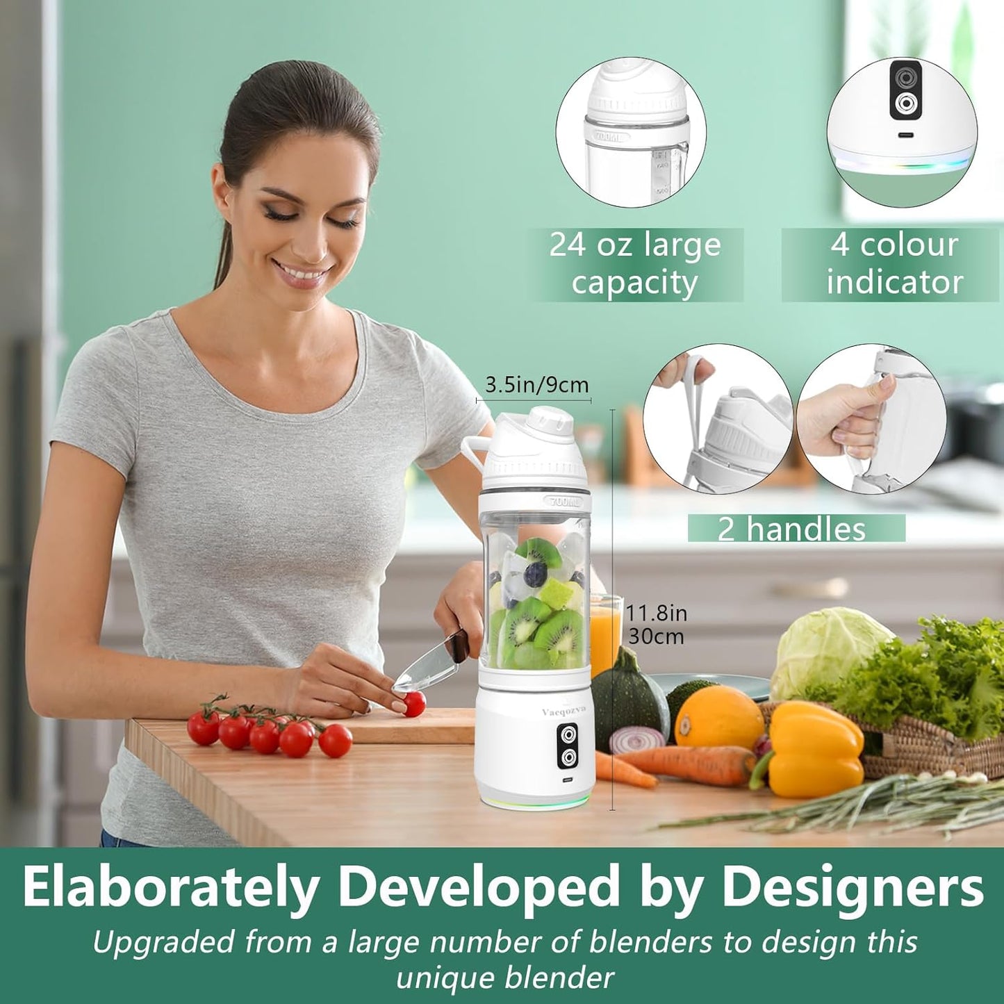 Portable USB Blender Bottle – 700ML Smoothie Maker