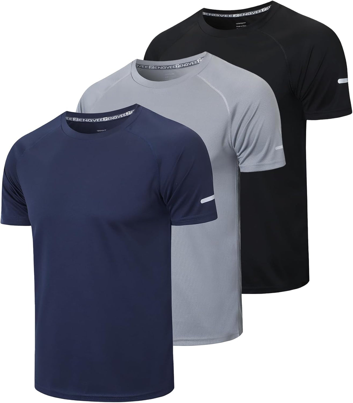 Men's Quick-Dry Mesh Athletic Workout T-Shirts - 1/3 Pack