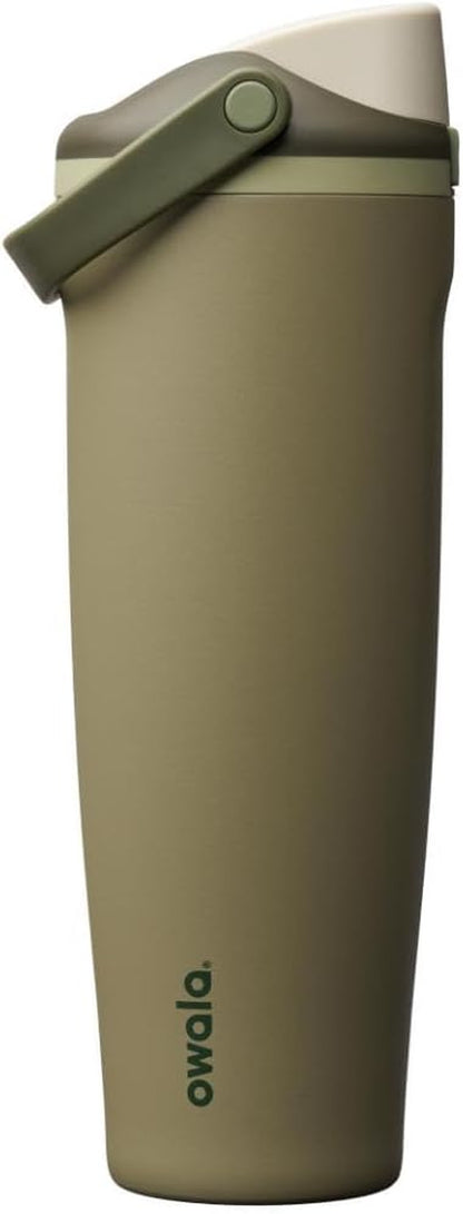30oz Insulated Stainless Steel Water Bottle with Straw & Leakproof Lid – Green